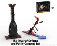 Micro Tower of Orthanc and Battle-Damaged Ent