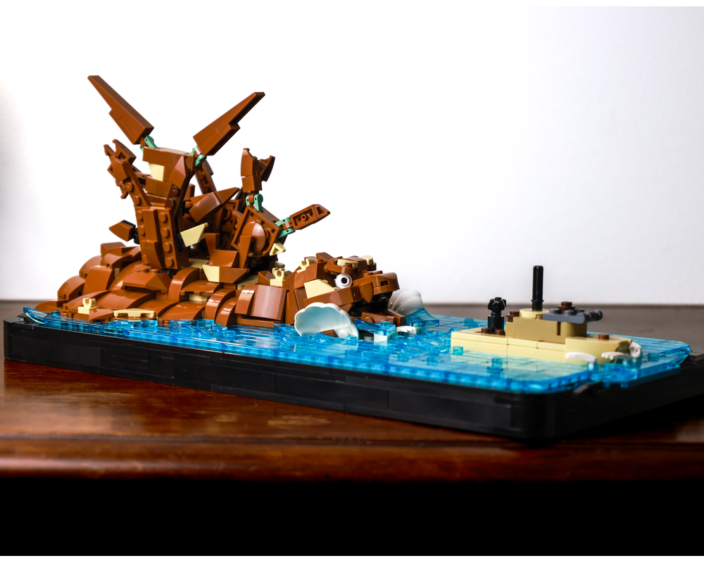 LEGO MOC-271130 Godzilla Minus One Boat Diorama by SawyerBrickTime