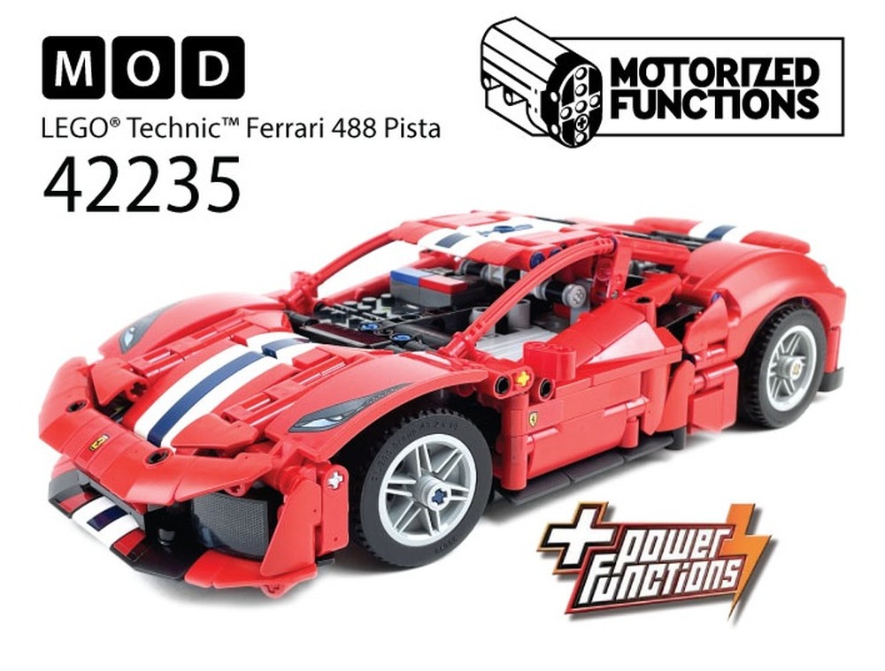 LEGO MOC-271403 42235 페라리 488 Pista RC MOD for Power Function