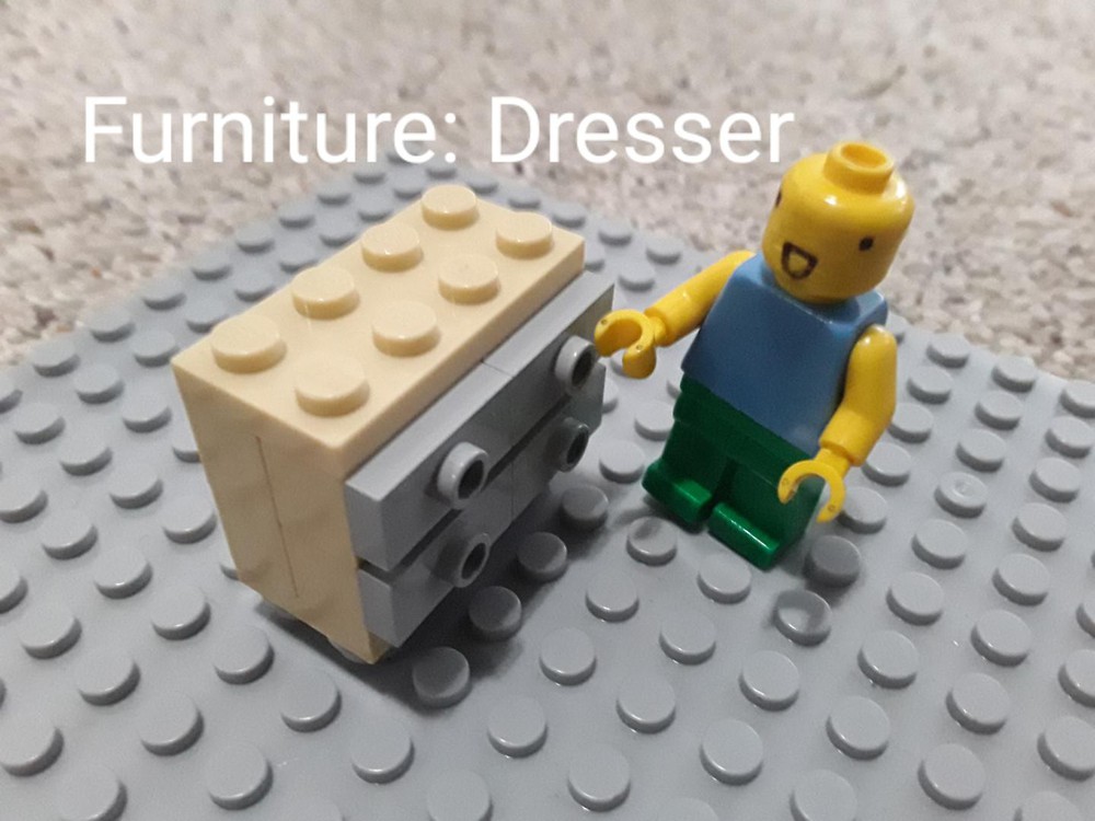 LEGO MOC Furniture: Dresser by Noob Builds Lego