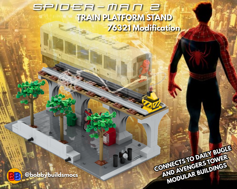 LEGO MOC-274089 Spider-Man 2 Train Modular Platform Display Stand ...