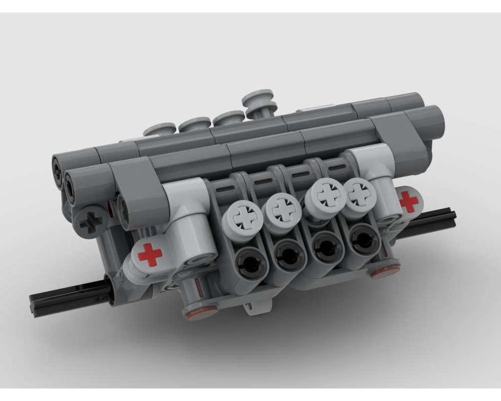 LEGO MOC V8 Engine Basic Design by Janotechnic | Rebrickable - Build with LEGO