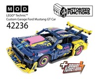 42236 Custom Garage Ford Mustang GT Car RC MOD for Power Function Motors