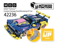 42236 Custom Garage Ford Mustang GT Car RC MOD for Powered Up & BuWizz Mortors