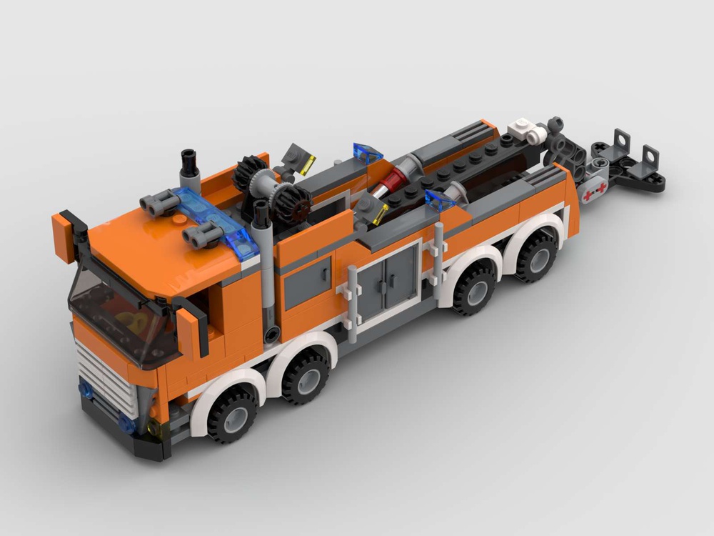 LEGO MOC 7642 Sub-Set Large Orange Truck by TurboRatRods | Rebrickable - Build LEGO