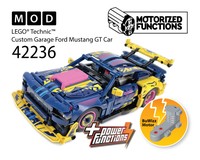42236 Custom Garage Ford Mustang GT Car RC MOD for Power Function & BuWizz Mortors