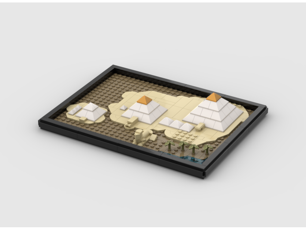 LEGO MOC-279228 Small Guiza Plateau (with the three pyramids and the ...