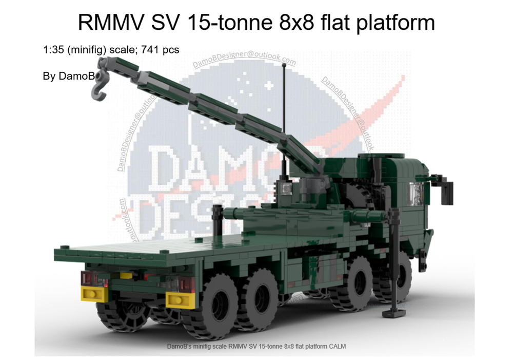 LEGO MOC-279883 RMMV SV 8x8 HX77 flat platform heavy with CALM by DamoB ...