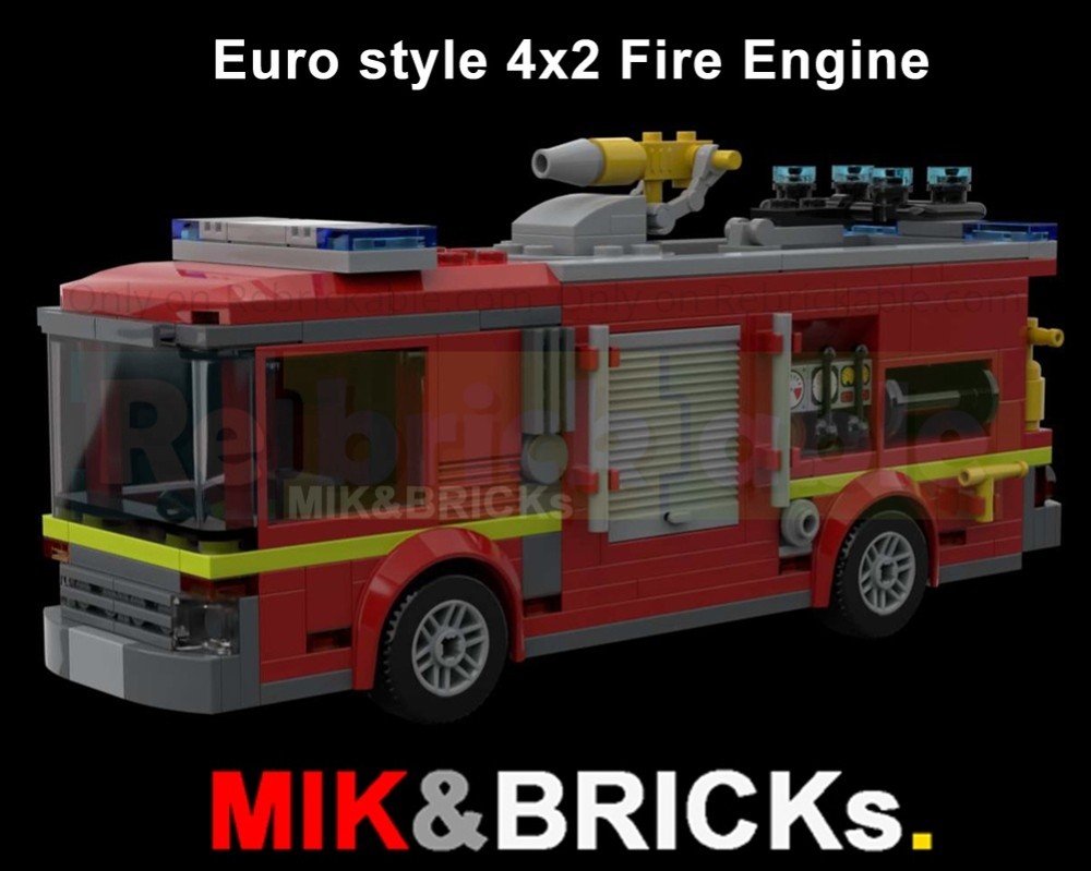 LEGO MOC-280998 Euro style 4x2 Fire Engine Truck by MiknBricks ...