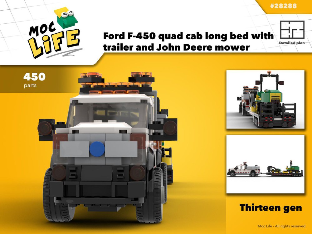 LEGO MOC boat and trailer based on stodart_marine_lego with my own