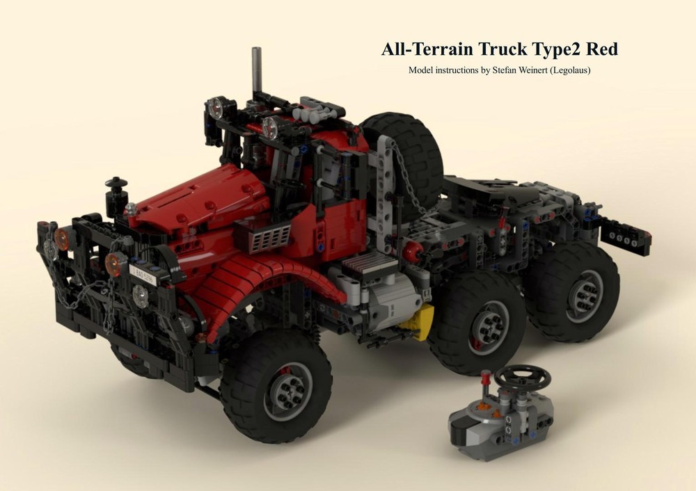 LEGO MOC AllTerrain (Offroad) Truck Type2 Red Remote Controlled by