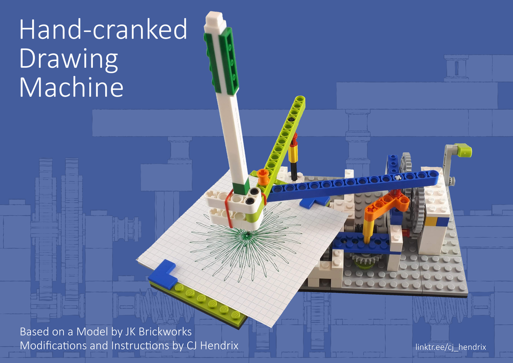 LEGO MOC Hand-cranked Drawing Machine by seejay