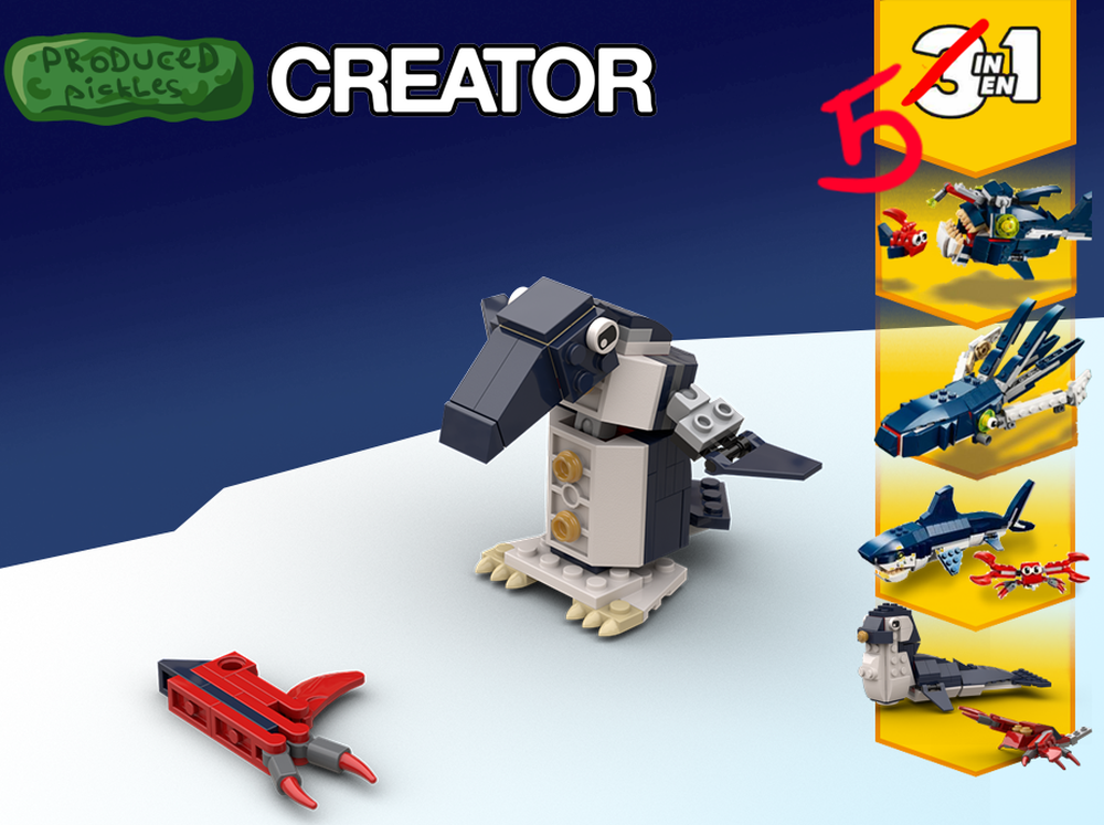 LEGO MOC Penguin Alternative build of 3-1 deep sea creatures by  ProducedPickles