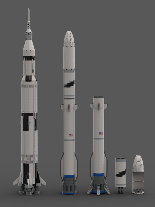 Lego Moc Blue Origin New Glenn 1 110 Saturn V Scale By Moppew40k Rebrickable Build With Lego