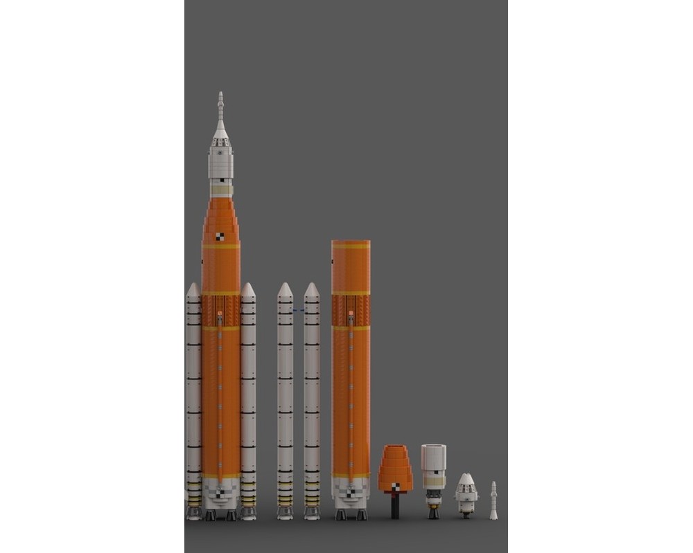 再出品　sls LEGO MOC-28893 NASA Space Launch System Artemis SLS Block 1 (1:110