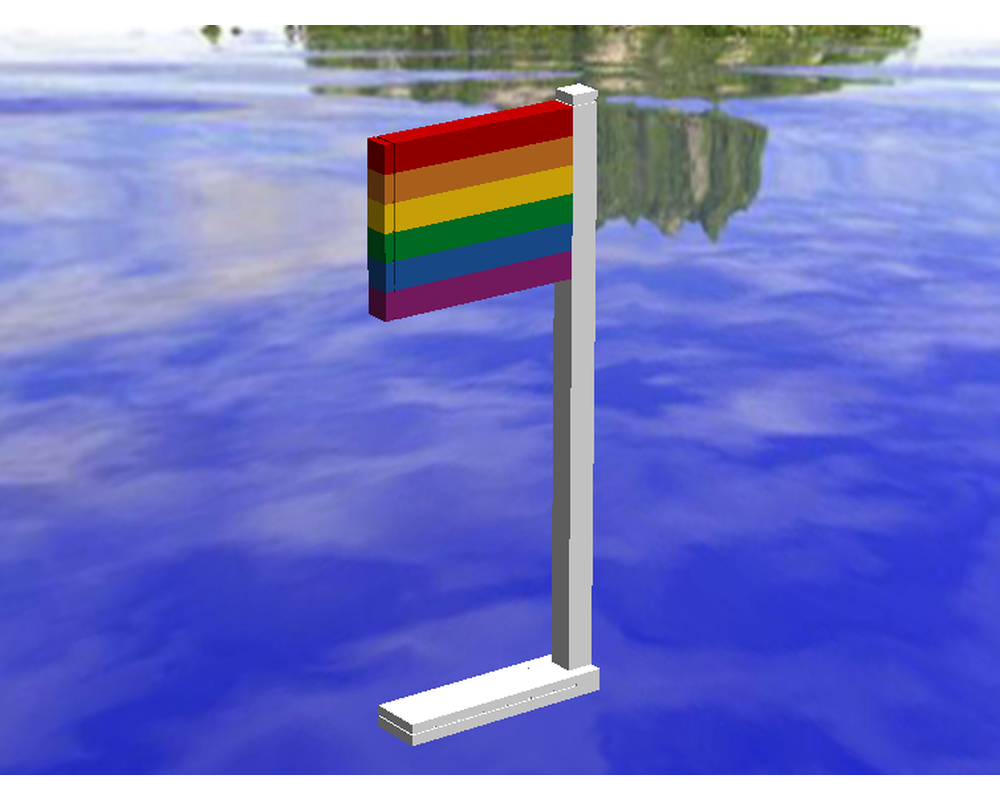 LEGO MOC LGBT flag with flag pole and stand. by perbonde ...