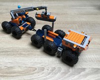 Truck with crane trailer