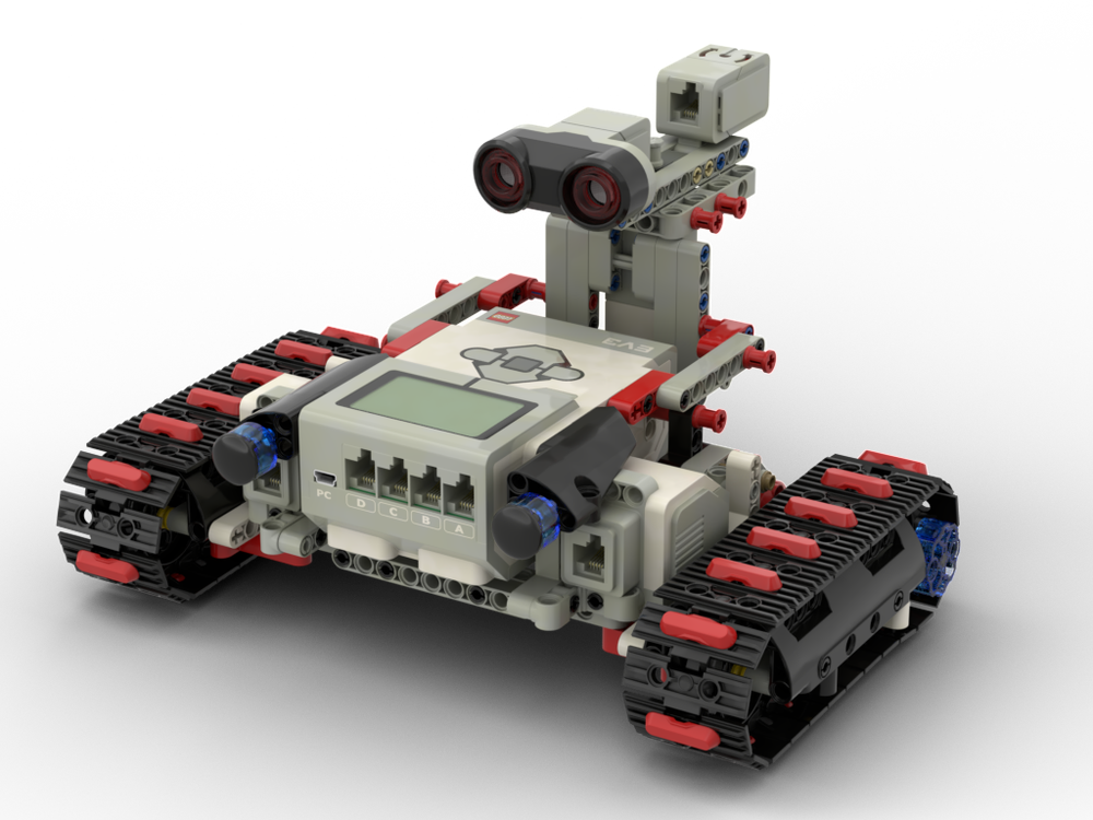 LEGO MOC Tank Bot with Ultrasonic sensor by eusebiovaz Rebrickable Build with LEGO