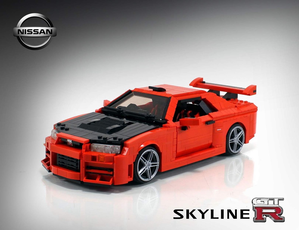 LEGO MOC Nissan Skyline GTR R34 by firas_legocars