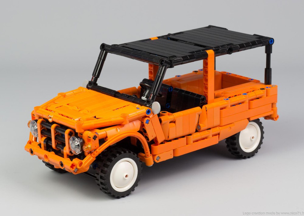 Lego Moc Citroen Mehari Orange By Nico71 Rebrickable Build With Lego