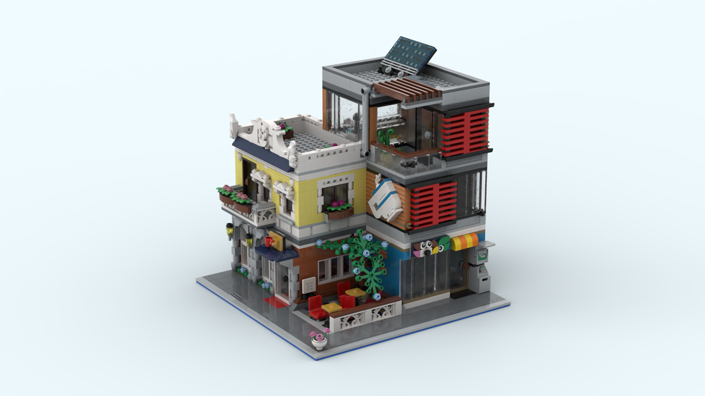 LEGO Town House Pet Shop & Café MOC by Der Noppenbotschafter | Rebrickable - Build with LEGO