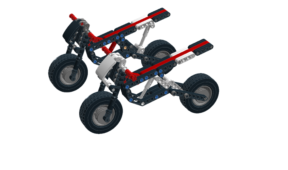 LEGO MOC Freestyle motorcycle suspension add-ons by SNOTTYBOY