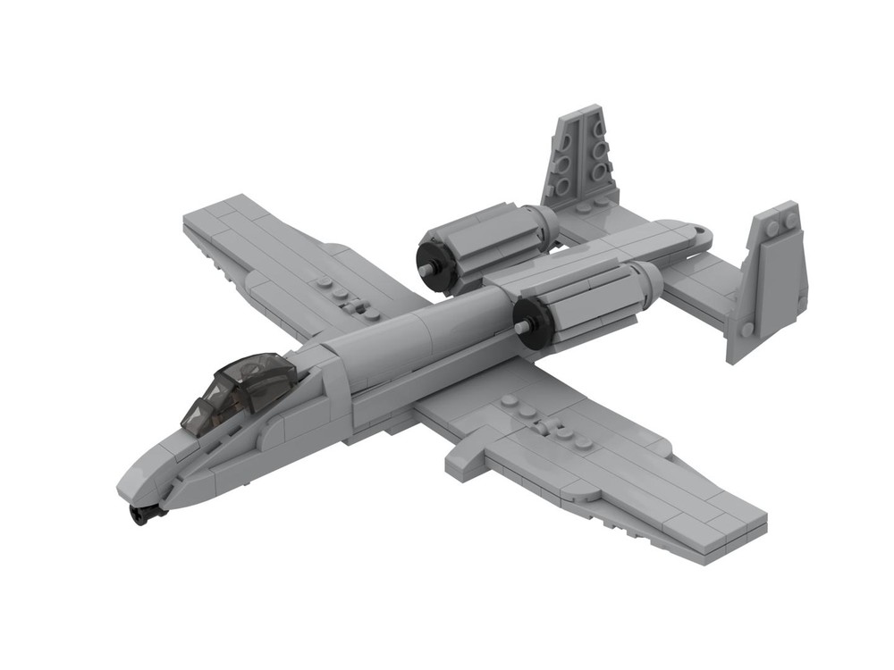 LEGO MOC A-10 Warthog Microfig Scale by JustOneMoreBrick | Rebrickable ...