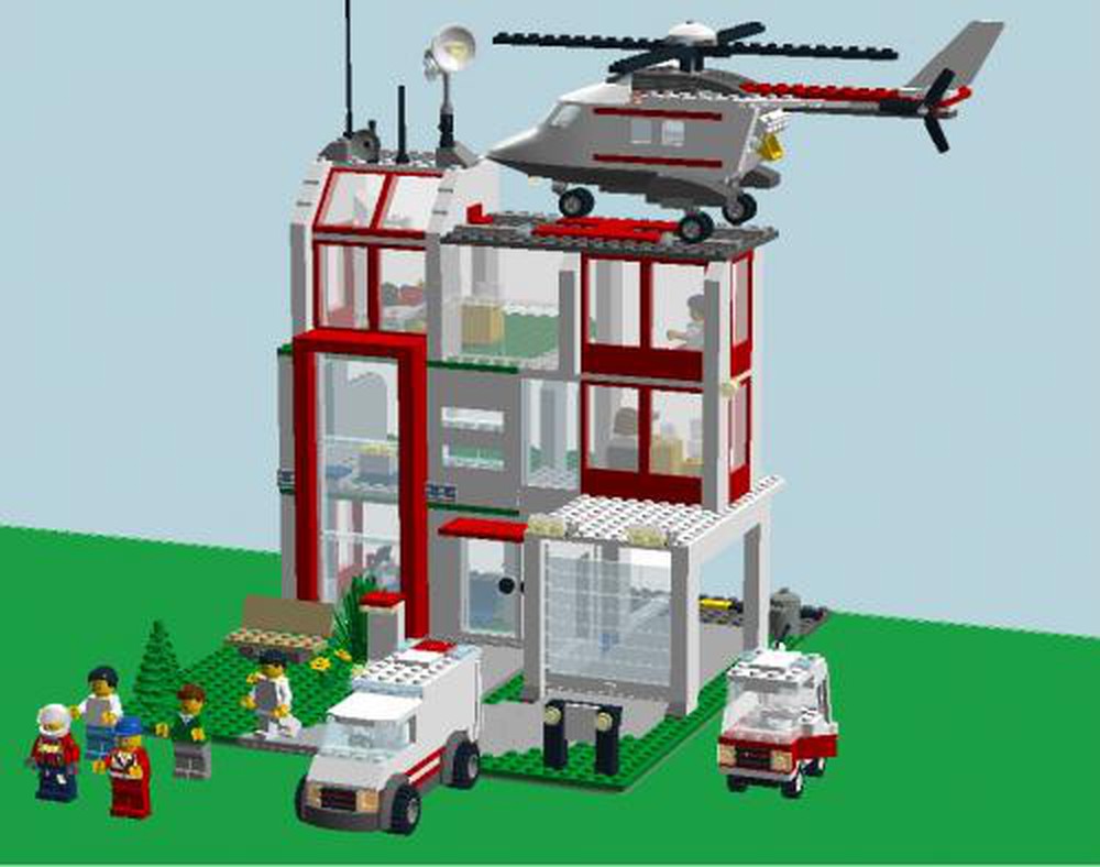 LEGO MOC Hospital + 4429 by Frustandantilus | Rebrickable - Build with LEGO