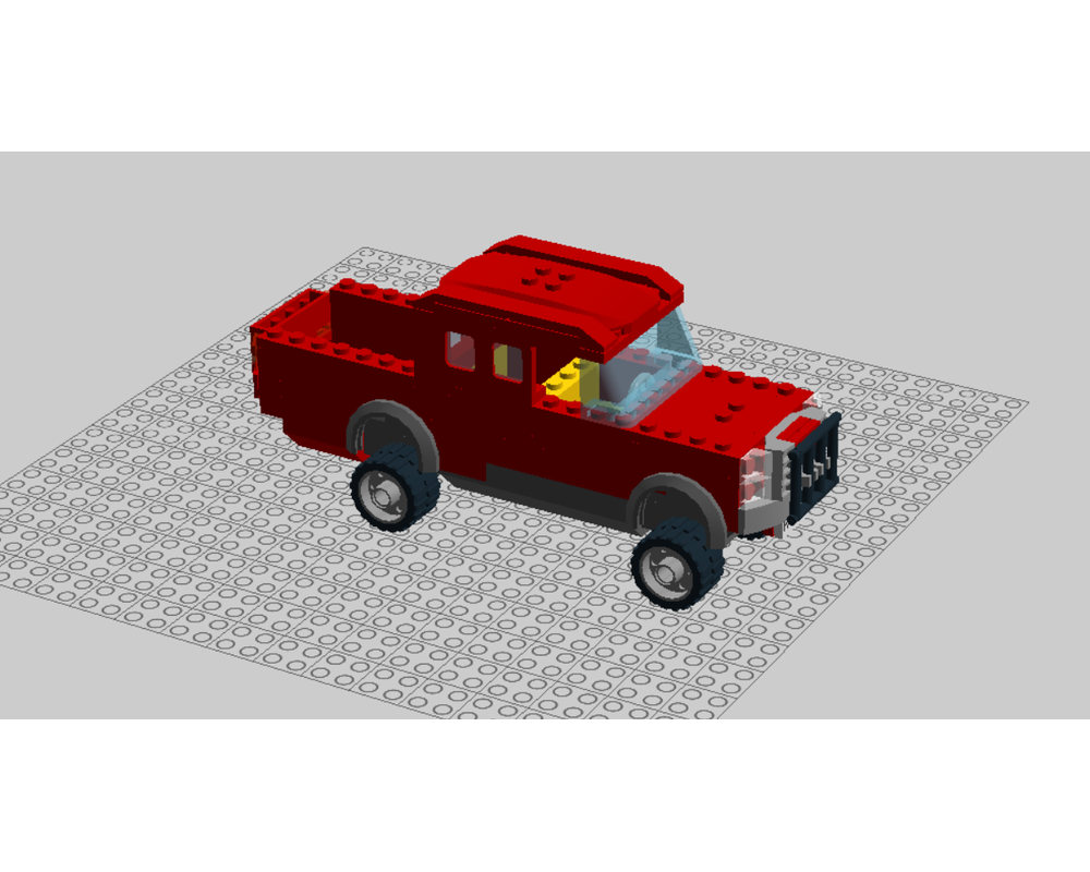 lego red pickup truck