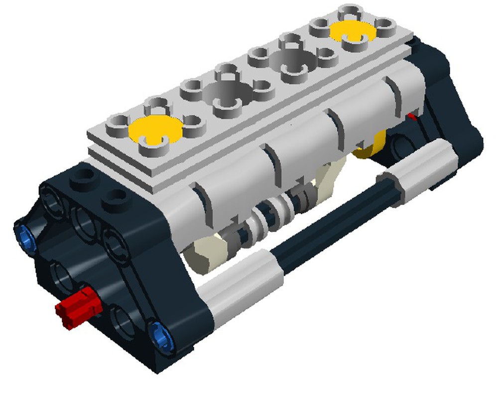 LEGO MOC Piston engine inline four AKM-Sky | Rebrickable Build with LEGO