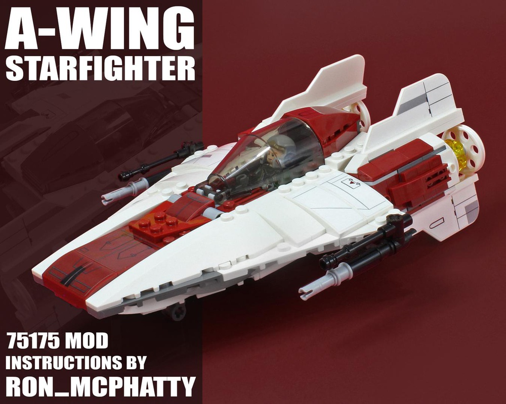 LEGO MOC Rebel A-Wing RZ-1 set 75175 MOD by ron_mcphatty 