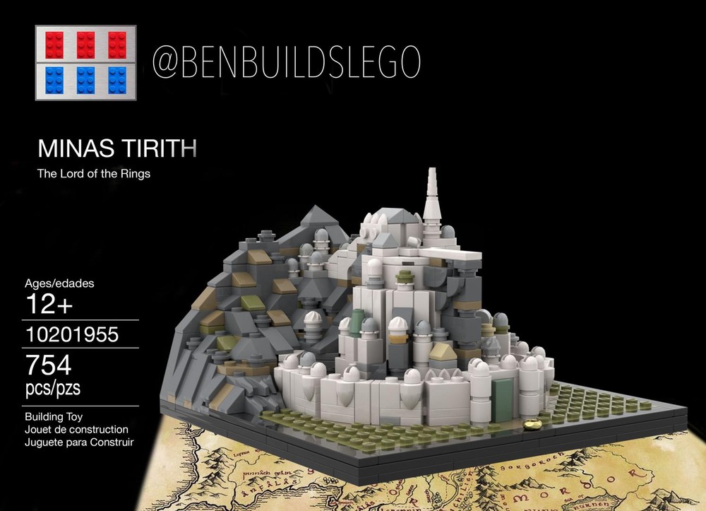 LEGO MOC The Walls of Minas Tirith by Playwell Bricks