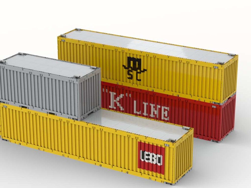 LEGO MOC-31646 40 feet Sea Container tiles version by RobertBrick ...
