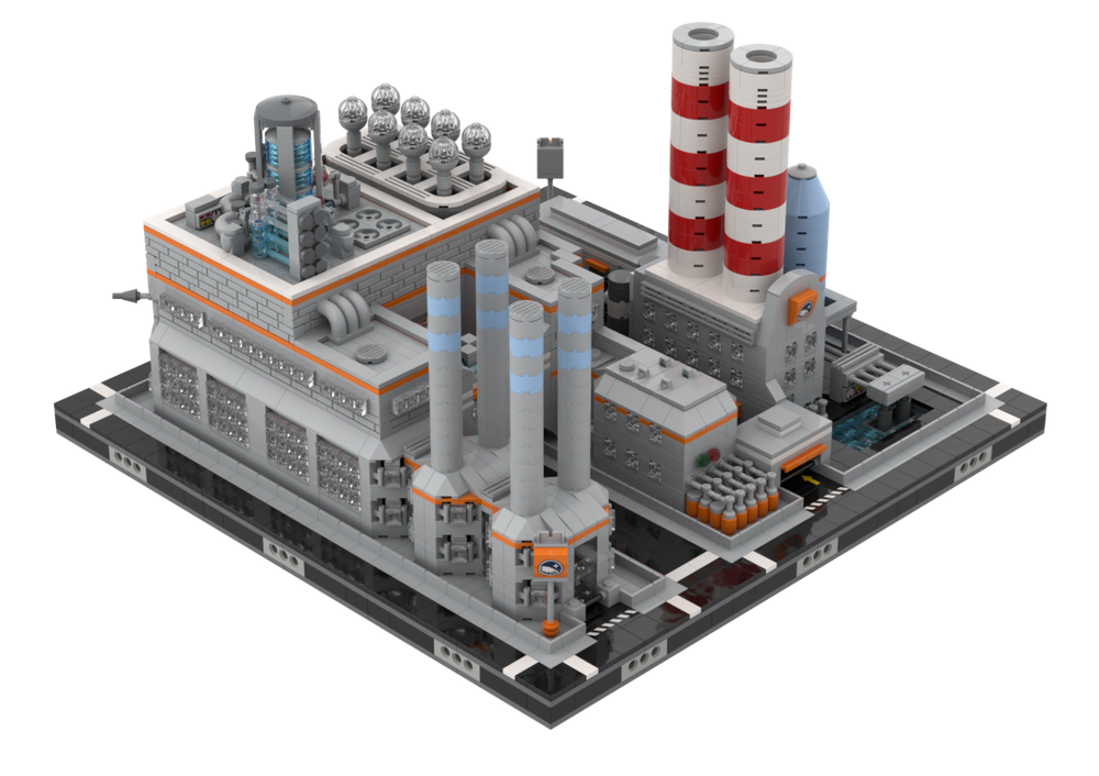 LEGO MOC Micropolis Power Plant by Seraph | Rebrickable - Build with LEGO