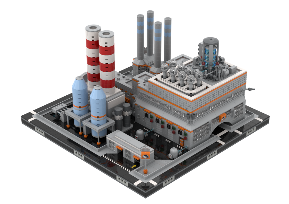 LEGO MOC Micropolis Power Plant by Seraph | Rebrickable - Build with LEGO