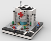 LEGO® MOC Matériel médical d'hôpital support d'égouttement
