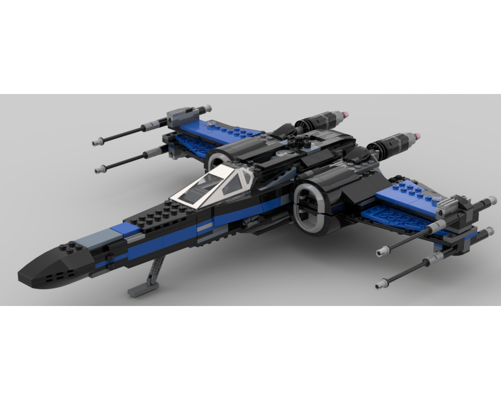 Lego Moc X Wing Blue By Brickboyz Custom Designs Rebrickable Build With Lego