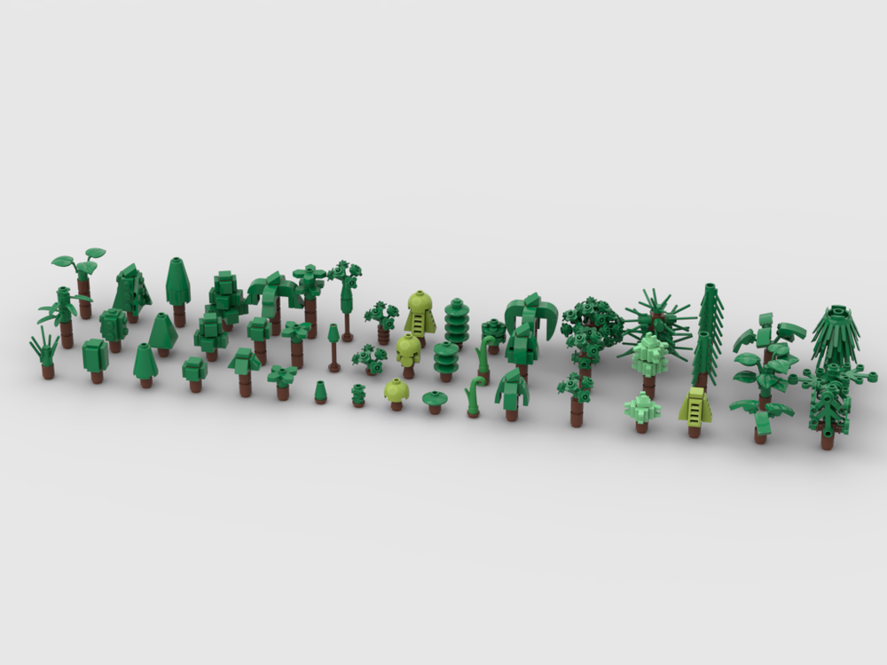 LEGO MOC 51 design for a mini scale tree by gabizon Rebrickable