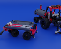 2x42084 Tractor with swather and trailer