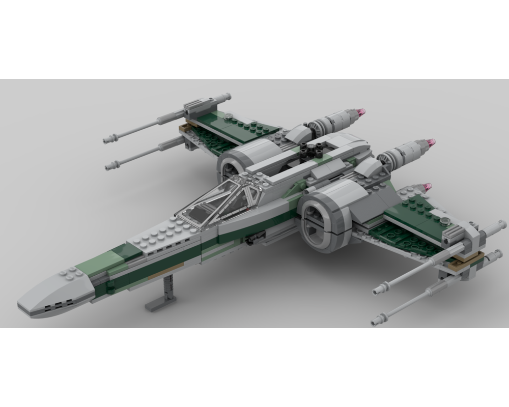 Lego Moc Resistance X Wing Green By Brickboyz Custom Designs Rebrickable Build With Lego