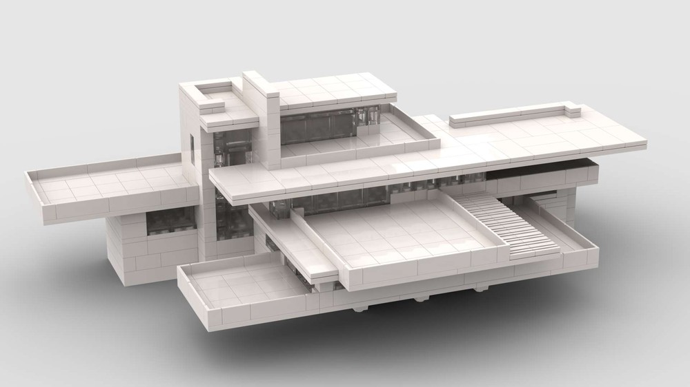 falling water frank lloyd wright lego