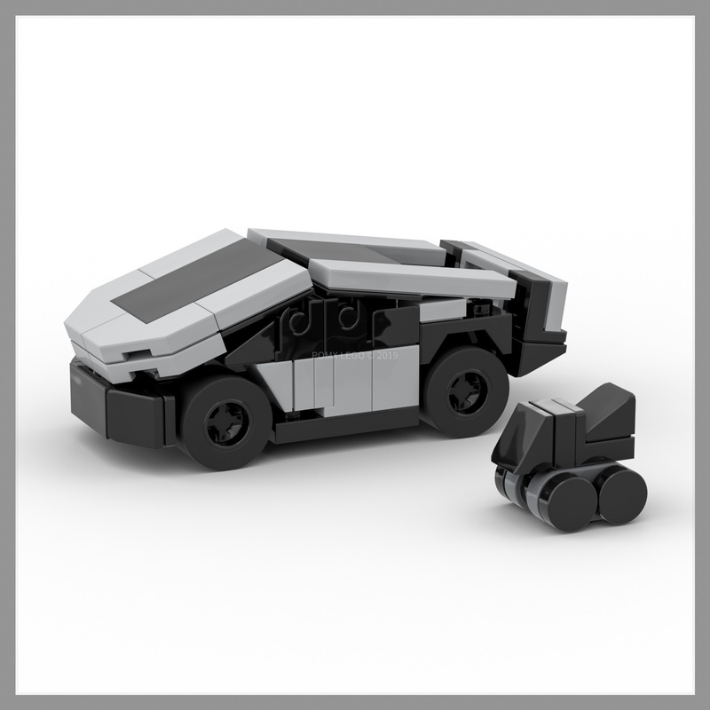 Lego Moc 32928 Micro Tesla Cybertruck Cyberquad With