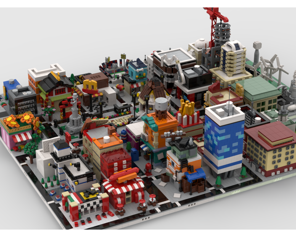 LEGO MOC-33015 Modular City | build from 41 different mocs (Modular Buildings 2019 