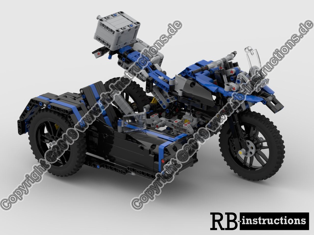 LEGO MOC Sidecar for BMW R 1200 GS Adventure 42063 (Beiwagen) by RB- instructions