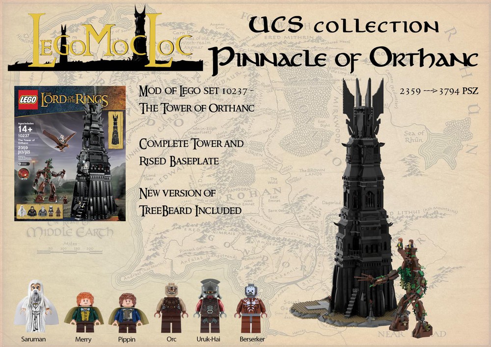 LEGO MOC UCS Pinnacle Orthanc by LegoMocLoc | - Build with LEGO