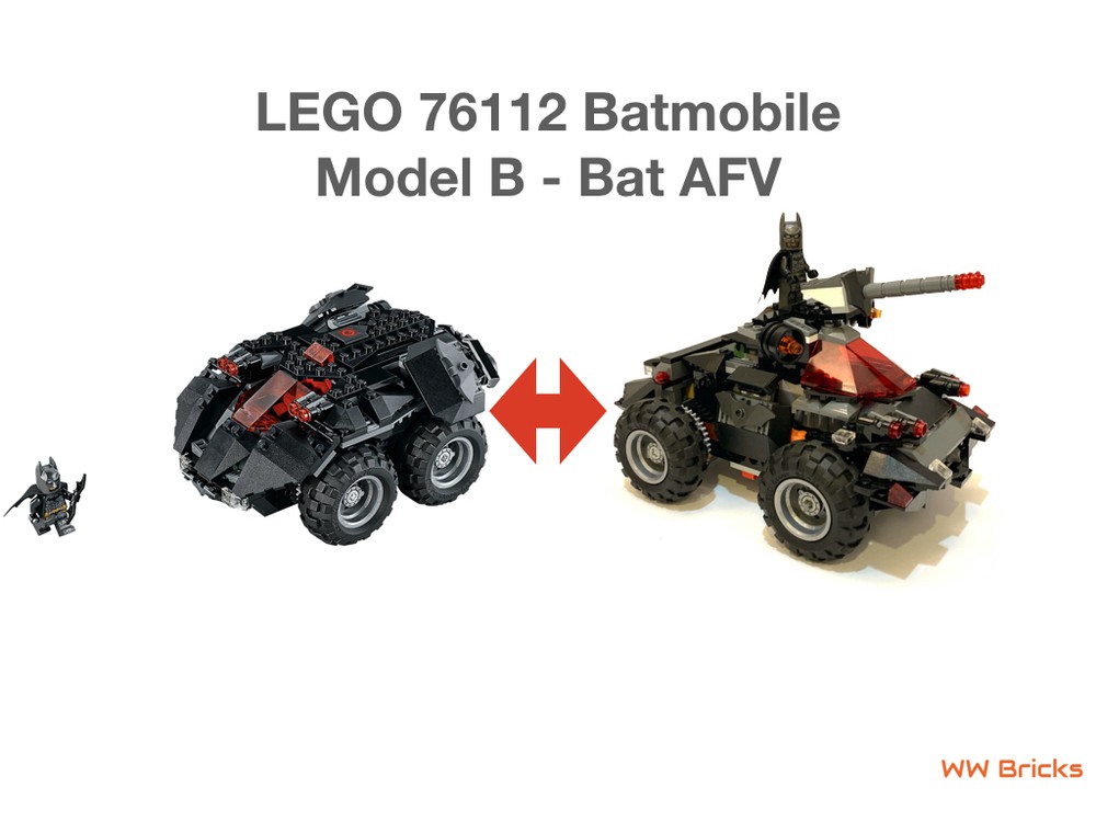 absolutte sommerfugl Græder LEGO MOC LEGO 76112 Batmobile Model B - Bat AFV by WW Bricks Studio |  Rebrickable - Build with LEGO