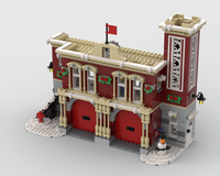 Large Winter Fire Station