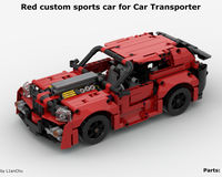 Red custom sports car for Car Transporter