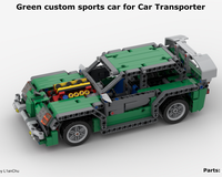 Green custom sports car for Car Transporter