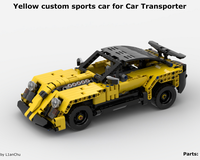 Yellow custom sports car for Car Transporter